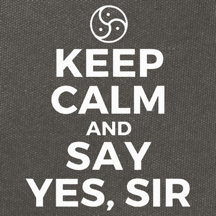 Keep Calm And Say Yes Sir Bdsm Kink Cotton Canvas Backpack