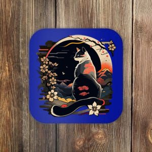 Kawaii Cat Anime Japanese Retro Funny Cat Coaster