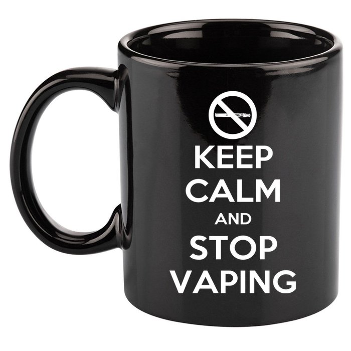 Keep Calm And Stop Vaping 11oz C Handle Ceramic Mug
