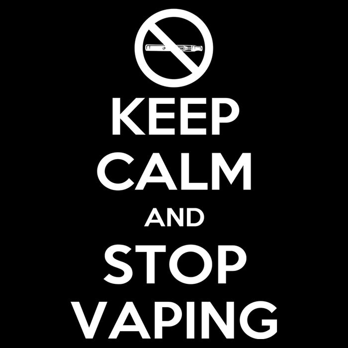 Keep Calm And Stop Vaping Drawstring Bag