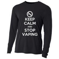 Keep Calm And Stop Vaping Cooling Performance Long Sleeve Crew