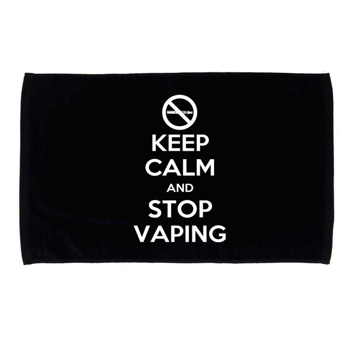Keep Calm And Stop Vaping Microfiber Hand Towel