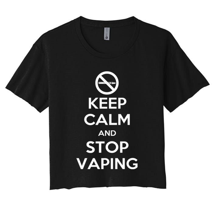 Keep Calm And Stop Vaping Crop Top