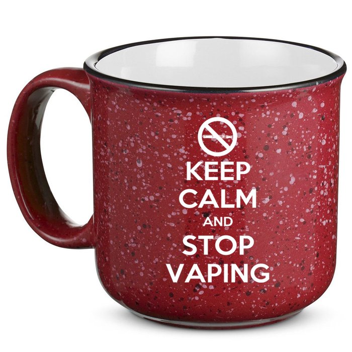 Keep Calm And Stop Vaping 15oz Campfire Ceramic Mug