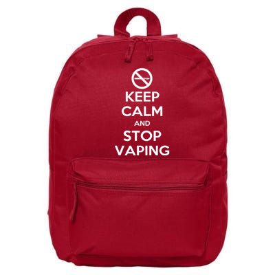 Keep Calm And Stop Vaping 16 in Basic Backpack