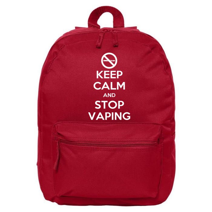 Keep Calm And Stop Vaping 16 in Basic Backpack