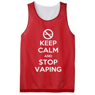 Keep Calm And Stop Vaping Mesh Reversible Basketball Jersey Tank