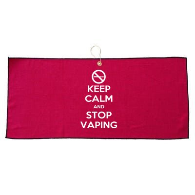 Keep Calm And Stop Vaping Large Microfiber Waffle Golf Towel