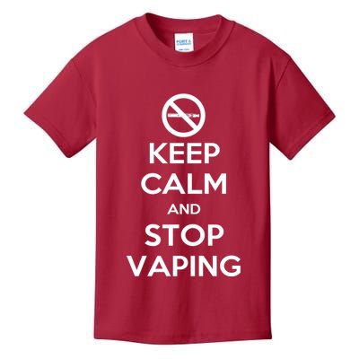 Keep Calm And Stop Vaping Kids T-Shirt