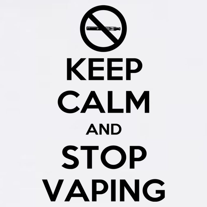 Keep Calm And Stop Vaping Garment-Dyed Sweatshirt