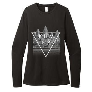 Khmer Cambodian Aesthetic Angkor Wat Gift Womens CVC Long Sleeve Shirt