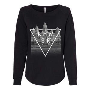 Khmer Cambodian Aesthetic Angkor Wat Gift Womens California Wash Sweatshirt