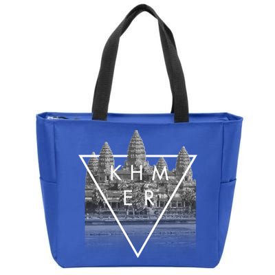 Khmer Cambodian Aesthetic Angkor Wat Gift Zip Tote Bag