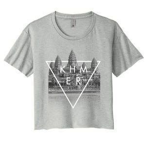 Khmer Cambodian Aesthetic Angkor Wat Gift Women's Crop Top Tee