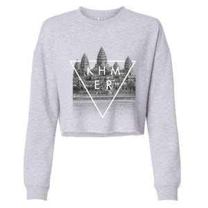 Khmer Cambodian Aesthetic Angkor Wat Gift Cropped Pullover Crew