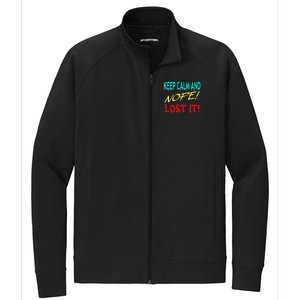 Keep Calm And Nope Lost It Gift Stretch Full-Zip Cadet Jacket