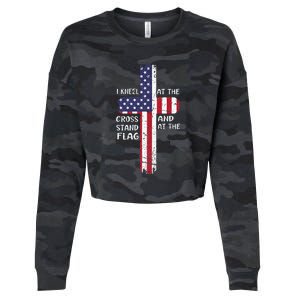 Kneel Cross At The Cross Memorial Day Cropped Pullover Crew