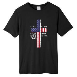 Kneel Cross At The Cross Memorial Day Tall Fusion ChromaSoft Performance T-Shirt