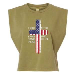 Kneel Cross At The Cross Memorial Day Garment-Dyed Women's Muscle Tee