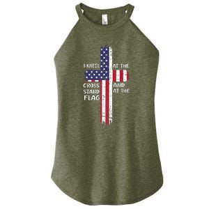 Kneel Cross At The Cross Memorial Day Women's Perfect Tri Rocker Tank