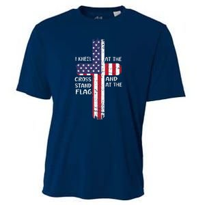 Kneel Cross At The Cross Memorial Day Cooling Performance Crew T-Shirt