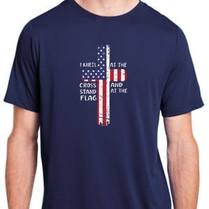 Kneel Cross At The Cross Memorial Day Adult ChromaSoft Performance T-Shirt