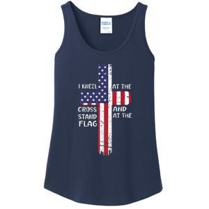 Kneel Cross At The Cross Memorial Day Ladies Essential Tank