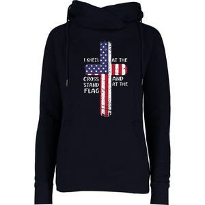 Kneel Cross At The Cross Memorial Day Womens Funnel Neck Pullover Hood