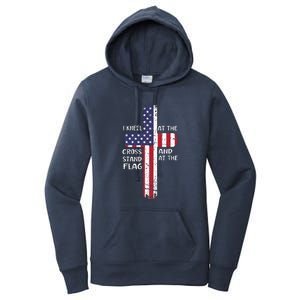 Kneel Cross At The Cross Memorial Day Women's Pullover Hoodie