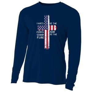 Kneel Cross At The Cross Memorial Day Cooling Performance Long Sleeve Crew