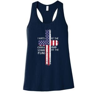 Kneel Cross At The Cross Memorial Day Women's Racerback Tank