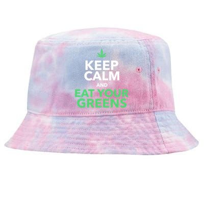 Keep Calm And Eat Your Greens Meaningful Gift Meaningful Gift Cool Gift Tie-Dyed Bucket Hat