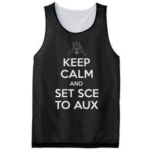 Keep Calm And Set Sce To Aux Mesh Reversible Basketball Jersey Tank