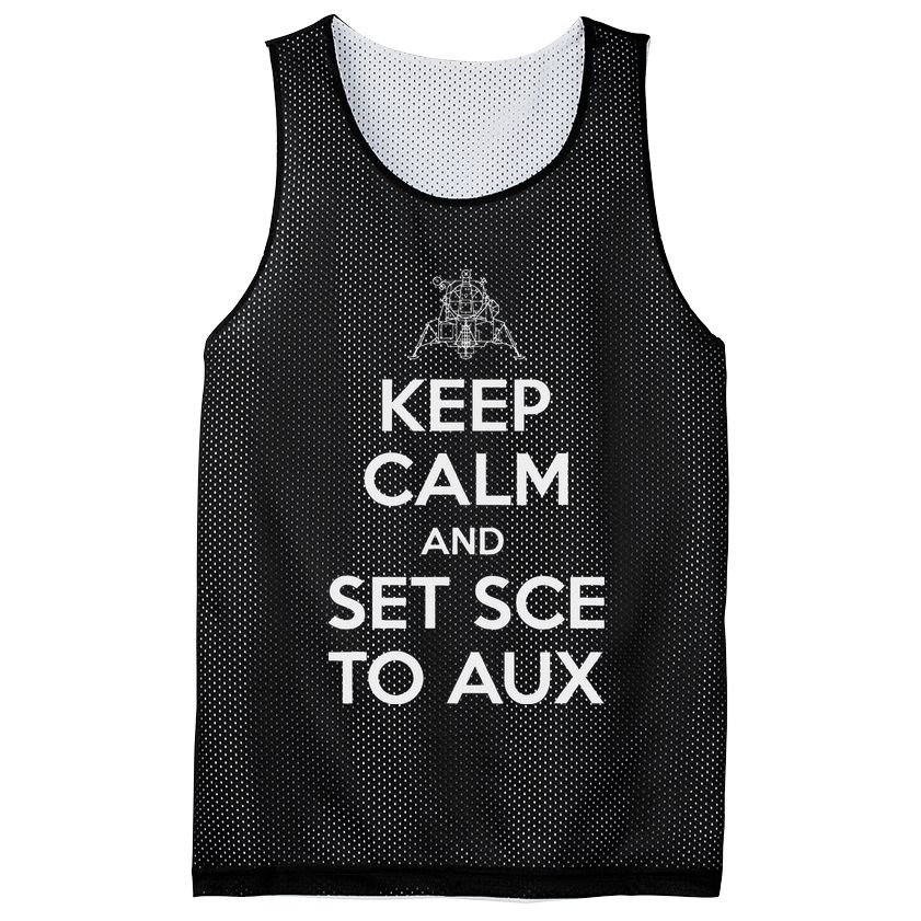 Keep Calm And Set Sce To Aux Mesh Reversible Basketball Jersey Tank