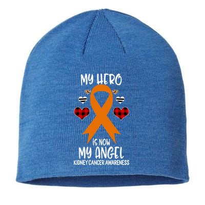 Kidney Cancer Awareness Remembrance Hero Is Now My Angel Gift Sustainable Beanie