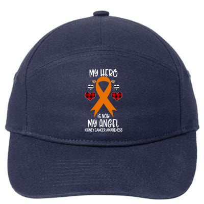 Kidney Cancer Awareness Remembrance Hero Is Now My Angel Gift 7-Panel Snapback Hat