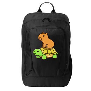 Kawaii Capybara And Turtle Backpack City Backpack