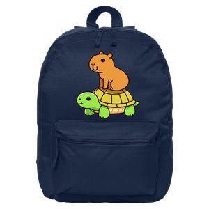 Kawaii Capybara And Turtle Backpack 16 in Basic Backpack