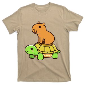 Kawaii Capybara And Turtle Backpack T-Shirt