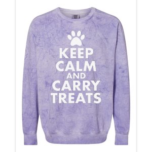 Keep Calm And Carry Treats Dog Trainer Funny Colorblast Crewneck Sweatshirt