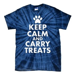 Keep Calm And Carry Treats Dog Trainer Funny Tie-Dye T-Shirt