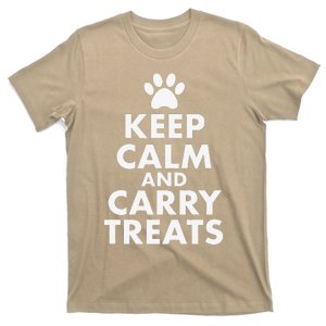 Keep Calm And Carry Treats Dog Trainer Funny T-Shirt