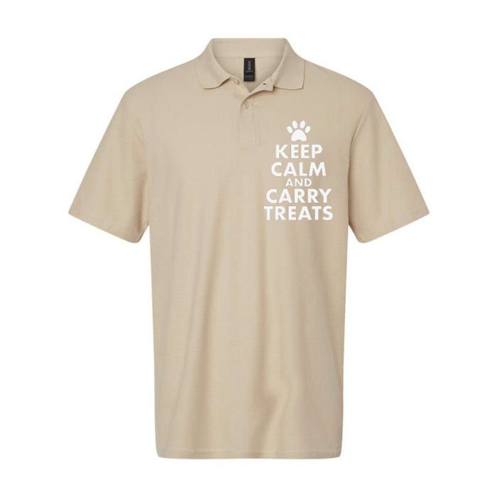 Keep Calm And Carry Treats Dog Trainer Funny Softstyle Adult Sport Polo