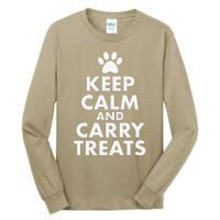 Keep Calm And Carry Treats Dog Trainer Funny Tall Long Sleeve T-Shirt