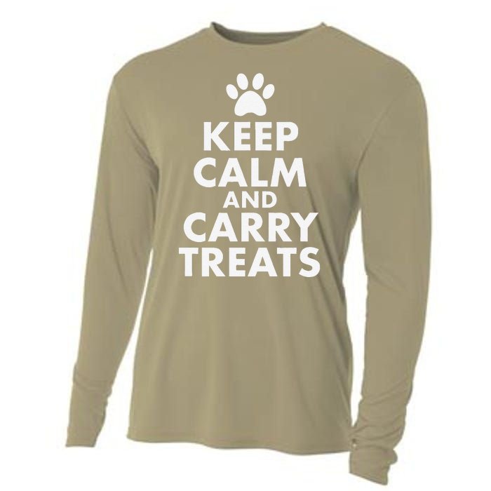 Keep Calm And Carry Treats Dog Trainer Funny Cooling Performance Long Sleeve Crew