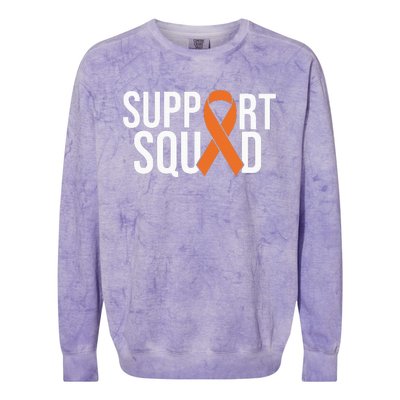 Kidney Cancer Awareness Orange Ribbon Colorblast Crewneck Sweatshirt