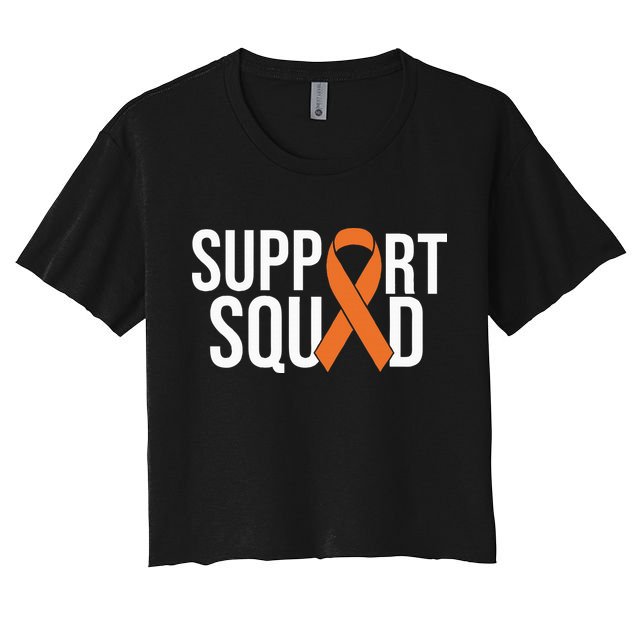 Kidney Cancer Awareness Orange Ribbon Women's Crop Top Tee