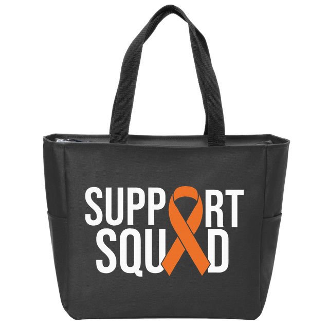 Kidney Cancer Awareness Orange Ribbon Zip Tote Bag