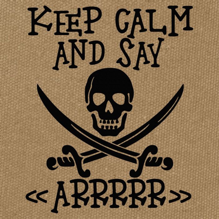 Keep Calm And Say Arrrr Talk Like A Pirate Day Cotton Canvas Backpack