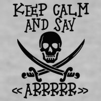 Keep Calm And Say Arrrr Talk Like A Pirate Day Ladies PosiCharge Tri-Blend Wicking Tank
